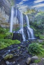 Waterfall Cascade de la Beaume near Agizoux, Haute-Loire, France Royalty Free Stock Photo