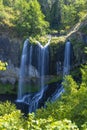 Waterfall Cascade de la Beaume near Agizoux, Haute-Loire, France Royalty Free Stock Photo