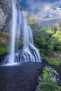 Waterfall Cascade de la Beaume near Agizoux, Haute-Loire, France Royalty Free Stock Photo