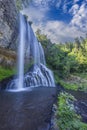 Waterfall Cascade de la Beaume near Agizoux, Haute-Loire, France Royalty Free Stock Photo