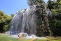 The waterfall Cascade Du Casteu at the park in Nice Royalty Free Stock Photo