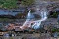 Waterfall cascade, flowing water