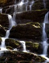 Waterfall cascade with moss