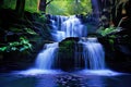 waterfall cascade multi layered holographic waterfall capturing Royalty Free Stock Photo
