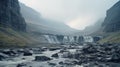 Majestic Misty Mountains: A Captivating Glacier In Yorkshire