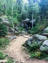 Waterfall Cascading out of Boulders