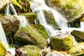 Waterfall cascading over the rocks in the Great Smoky Mountains NP Royalty Free Stock Photo