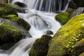 Waterfall cascading over the rocks near Wild Cherry Branch in the Great Smoky Mountains NP