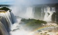 Waterfall Cataratas del Iguazu on Iguazu River, Brazil Royalty Free Stock Photo