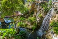 Waterfall at Cedar Lakes Woods and Gardens Royalty Free Stock Photo