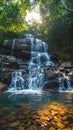 Waterfall charm Small sized Namtok Salatdai in Nakhon Nayok, Thailand