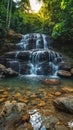 Waterfall charm Small sized Namtok Salatdai in Nakhon Nayok, Thailand