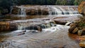 Waterfall on Charming Creek near Mumm`s Mill, Charming Creek Walkway, New Zealand Royalty Free Stock Photo