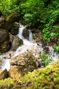 Waterfall in Cherek gorge in the Caucasus mountains in Russia