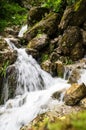 Waterfall in Cherek gorge in the Caucasus mountains in Russia