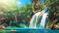 Waterfall, Chiflon Cascades, Chiapas, Mexico Royalty Free Stock Photo