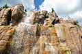 Waterfall on cliff face