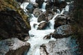 River stream in cliffy mountains.