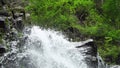 Waterfall Close-up With Green Forest