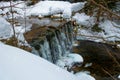 Waterfall on the creek in Krkonose mountains, Czech Republic Royalty Free Stock Photo