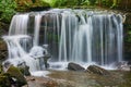 Waterfall at Cwm du Glen in Autumn Royalty Free Stock Photo