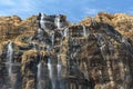 Waterfall in Dasht Arjan village. Iran Royalty Free Stock Photo