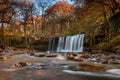 Waterfall Ddwli Uchaf near pontneddfechan in the brecon beacons national park, Wales.