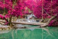 Waterfall in Deep forest at Erawan waterfall National Park, Royalty Free Stock Photo