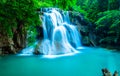 Waterfall in deep forest at Huay Mae Khamin