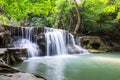 Waterfall deep forest scenic natural Royalty Free Stock Photo