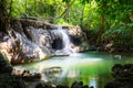 Waterfall deep forest scenic natural Royalty Free Stock Photo