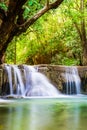 Waterfall deep forest soft scenic natural Royalty Free Stock Photo