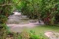 Waterfall in deep rain forest jungle (Huay Mae Kamin Waterfall