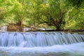 Waterfall in deep rain forest jungle Thung Nang Khruan Waterfall Thailand Royalty Free Stock Photo