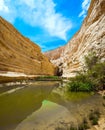 The waterfall in the desert