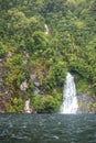 waterfall at Doubtful Sound Fiordland National Park New Zealand