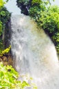 Waterfall. drop of water in the river from the ledge. Royalty Free Stock Photo