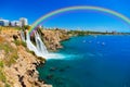 Waterfall Duden at Antalya, Turkey Royalty Free Stock Photo