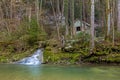 Waterfall in Eistobel gorge, Bavaria Royalty Free Stock Photo