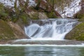 Waterfall in Eistobel gorge, Germany Royalty Free Stock Photo