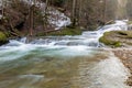 Waterfall in Eistobel gorge, Germany Royalty Free Stock Photo