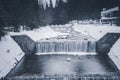 Waterfall on Elbe River in Spindleruv Mlyn