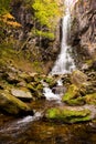 Waterfall Elomovsky in russian Primorye Royalty Free Stock Photo