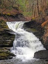 Waterfall in Enfield Glen at Robert H. Treman State Park Ithaca NYS Royalty Free Stock Photo