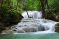 Waterfall in Erawan national park, level 1 Royalty Free Stock Photo