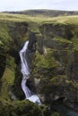 Waterfall at Fjadra River canyon, Iceland