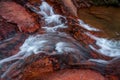 Waterfall Flowing Down Over Rocks Royalty Free Stock Photo