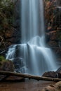 Waterfall Flowing Down Over Rocks Royalty Free Stock Photo