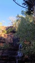 The waterfall Flowing into Galvans Pool in the Kimberley Western Australia