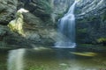 Waterfall in Foradada Royalty Free Stock Photo